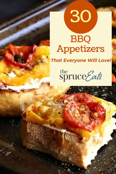 Bbq Appetizer Recipes, Best Bbq Appetizers, Backyard Bbq Party Appetizers, Bbq Orderves, Appetizers That Go With Bbq, Bbq Theme Appetizers, Snacks For Bbq Party, Upscale Cookout Food, Appetizers For A Cookout