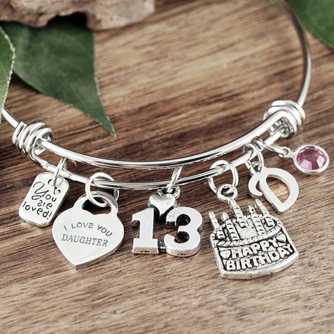 Happy 13th Birthday! Great gift for your precious 13 year old. #annierehdesigns #personalized #handmadejewelry #handstamped #engraved #etsyshop #etsyseller #instashop #jewelry #giftsforher #13yearsold #13 #13birthday #thirteen #thirteenyearsold #love #yo 13th Birthday Party Ideas For Girls, Bar Necklace Layered, Thirteenth Birthday, Portrait Jewelry, 13 Birthday, 13th Birthday Gifts, Happy 13th Birthday, Handwriting Bracelet, Engraved Bar Necklace