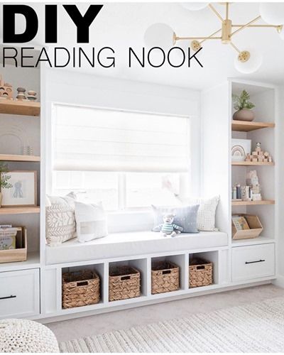 Mr. Build It - DIY Built-In Reading Nook | Facebook Reading Nook Window Seat, Reading Nook Window, Diy Window Seat, Diy Built In, Built In Window Seat, Nook Bench, Bedroom Built Ins, Window Seat Design, Window Nook