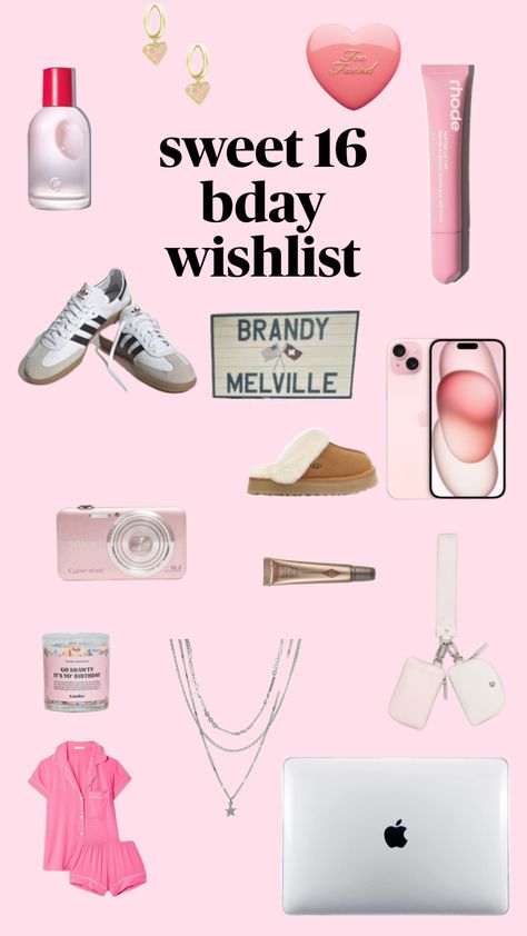 #sweet16 #birthday #bday #wishlist 16 Birthday Wishlist, Bday Wishlist, Birthday Wishlist, 16th Birthday, Sweet 16, Brandy Melville, Birthday