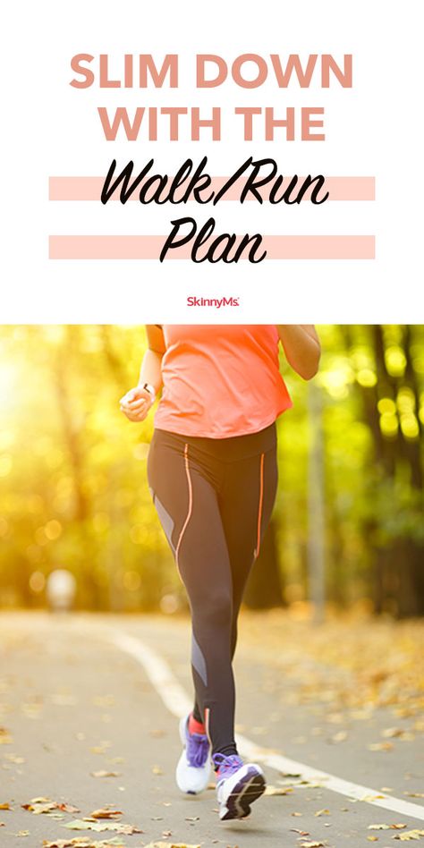 The walk/run plan will increase your calorie burn and add a new mix to your typical cardio routine. Run Plan, Walking Plan, Exercise Plans, Running Plan, Cardio Routine, Fitness Challenge, Running Tips, The Walk, How To Slim Down