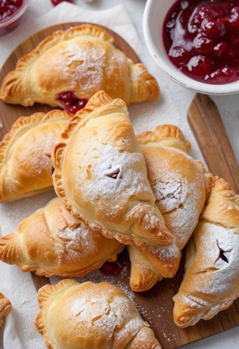 Cherry Hand Pies Recipe Cherry Hand Pie, Cherry Hand Pies Recipes, Easy Hand Pies, Easy Homemade Desserts, Cherry Hand Pies, Hand Pie, Cherry Filling, Pie Crusts, Classic Cake