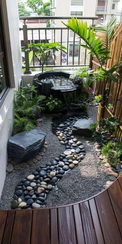 Garden Ideas On A Budget, Small Zen Garden, Balcony Garden Ideas, Small Japanese Garden, Japanese Garden Landscape, Small Garden Landscape, Zen Garden Design, Small Balcony Design, Japanese Garden Design