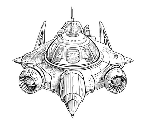 Spaceship Drawing Sketches, Space Station Drawing, Rocketship Drawing, Rocket Sketch, Spaceship Sketch, Rocket Drawing, Spaceship Drawing, Cartoon Rocket, Wing Tattoos On Back