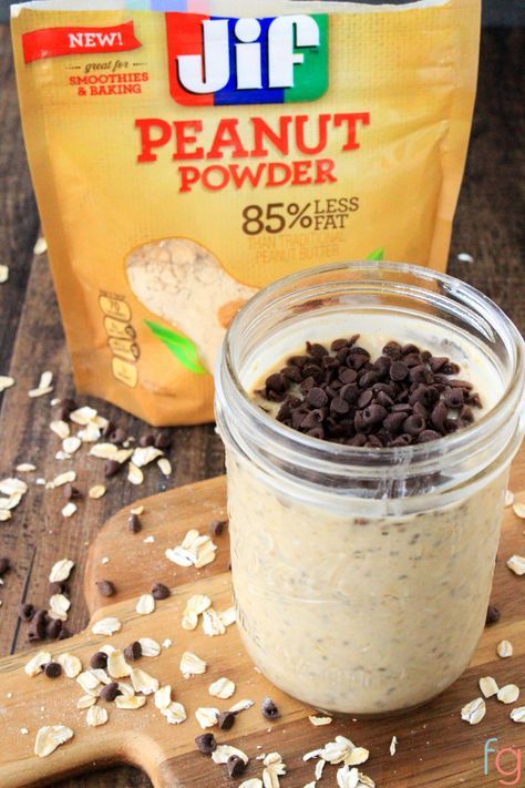 Weight Watchers Overnight Oats, Peanut Butter Overnight Oats Recipe, Refrigerator Oatmeal, Peanut Butter Overnight Oats, Peanut Powder, Jar Recipes, Quick Food, Ww Freestyle, Overnight Oats Healthy