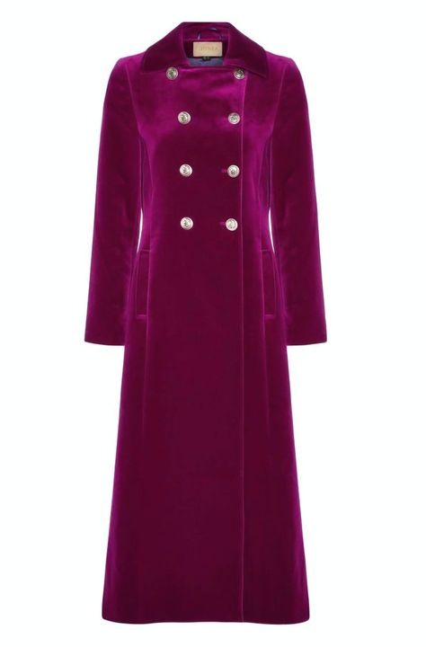 Long Pink Coat, Casual Leather Jacket Outfit, White Editorial, Seventies Fashion, English Verbs, Tailored Coat, Velvet Coat, Stylish Coat, Royal Outfits