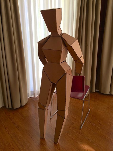 Cardboard Sculpture Ideas, Cardboard Armour, Cardboard Figures, Geometry Project, Recycle Cardboard, Cardboard Sculptures, Cardboard Art Sculpture, Cardboard Props, Geometry Projects