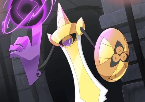 Aegislash Shadow Ball Pokemon Gym, Ghost Pokemon, Ghost Type, Mega Evolution, Pokemon Oc, Nintendo Pokemon, Pokemon Stuff, Pokemon Teams, New Pokemon