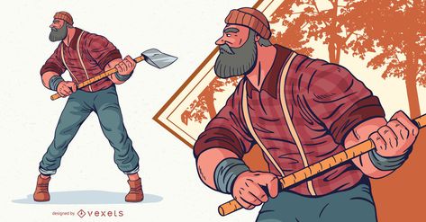 Lumberjack Male Character Illustration #AD , #SPONSORED, #PAID, #Male, #Character, #Illustration, #Lumberjack Woodcutter Character Design, Lumberjack Drawing Character Design, Woodcutter Illustration, Cartoon Lumberjack, Lumberjack Character Design, Lumberjack Drawing, Lumberjack Illustration, Lumberjack Art, Hunter Illustration