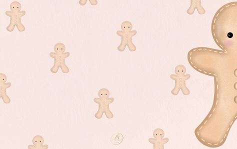 December Wallpaper Christmas, Gingerbread Man Wallpaper, Christmas Background Desktop, Christmas Wallpaper Ipad, Cute Christmas Backgrounds, Wallpaper For Computer, Imac Wallpaper, Pink Wallpaper Desktop, Computer Macbook