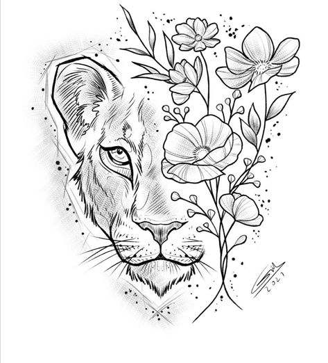 Tattoo Lioness, Lioness Tattoo Design, Female Lion Tattoo, Big Cat Tattoo, Tier Tattoo, Lioness Tattoo, Lion Tattoo Sleeves, Lion Head Tattoos, Lion Tattoo Design