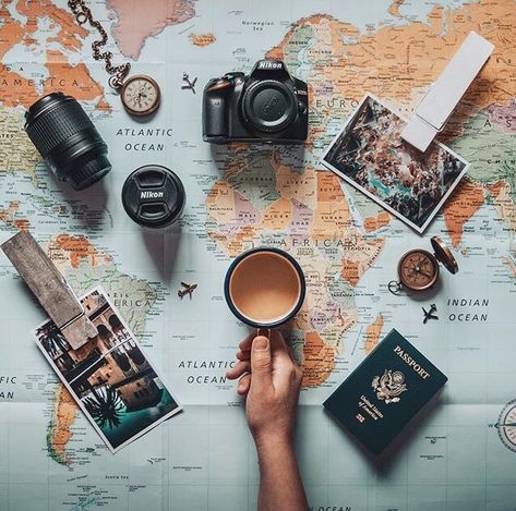 Travel Flatlay, Flat Lay Photos, Vacation Goals, Travel Wallpaper, Flat Lay Photography, Global Travel, Instagram Theme, Travel Board, A Cup Of Coffee