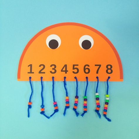 Jellyfish Counting, All About Me Activities For Toddlers, Counting Craft, Jellyfish Doodle, Jellyfish Dress, Ladybug Room, Drawing Jellyfish, Box Jellyfish, Jellyfish Facts