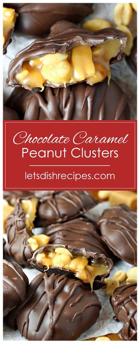 Caramel Peanut Clusters, Peanut Clusters Recipe, Clusters Recipe, Bark Candy, Dinner Recipes Ideas, Chocolate Peanut Clusters, Fancy Chocolate, Chocolate Clusters, Peanut Clusters