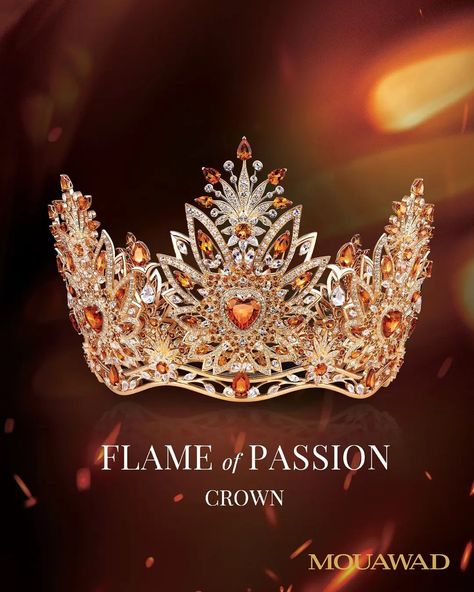 MOUAWAD on Instagram: “Passion that takes your breath away. Discover the full story behind the Mouawad Miss Universe Thailand 2021 Flame of Passion Crown by…” Miss Universe Thailand, Miss Universe Crown, Crystal Crown Tiaras, Miss Teen Usa, Pageant Crowns, Tiaras Jewellery, Extraordinary Jewelry, Gold Headpiece, Love Wallpaper Backgrounds