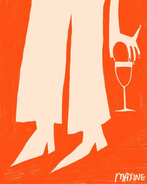 maxine mccrann Maxine Mccrann, Screenprinted Poster, Party Drawing, Wine Graphic, Illustration Poster Design, Illustration Design Graphique, Beer Illustration, French Illustration, Trendy Art Prints