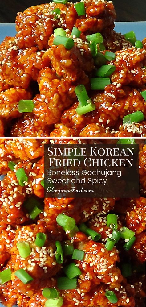 Easy Korean Fried Chicken, Fried Chicken Sauce, Daikon Recipe, Korean Fried Chicken Recipe, Cooking Fried Chicken, Easy Korean Recipes, Chinese Foods, Korean Chicken, Fried Chicken Recipe