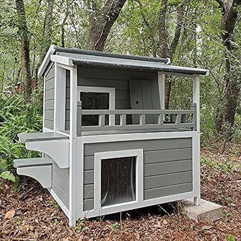 Wooden Dog House Cat House for Outdoor and Indoor, Pet Houses Dogs, Cats, Bunnies and Other Small Animals : Amazon.co.uk: Pet Supplies Feral Cat Shelter, Feral Cat House, Wooden Cat House, Cat Houses Indoor, Outdoor Cat Enclosure, Cat Cage, Feral Cat, Outdoor Shelters, Outdoor Cat House