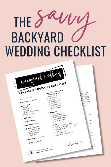 Planning a backyard wedding? Or at least considering it? Stop what you're doing now and read my blog! It'll give you the full low down on everything you need to know about planning a DIY backyard wedding. Plus, access the free backyard wedding checklist to ensure nothing is missed while you're planning your big day. #Backyardweddingplanning | #weddingplanningchecklist | #DIYBackyardwedding Backyard Wedding Checklist, Backyard Wedding Ceremony And Reception, Backyard Wedding On A Budget, Diy Wedding Checklist, Reception Checklist, Wedding Ceremony Checklist, Wedding Reception Checklist, Backyard Wedding Reception, Beautiful Backyard Wedding