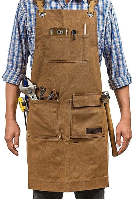 Workshop Apron, Pocket Cross, Woodworking Apron, Apron For Men, Art Apron, Tool Apron, Canvas Apron, Diy Apron, Work Apron