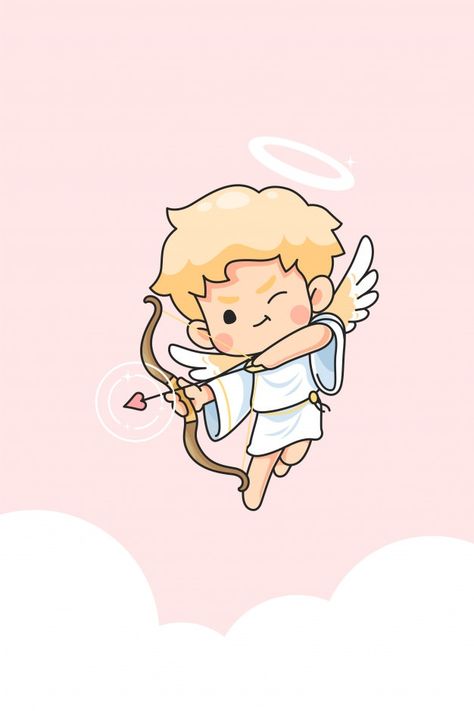 Cute cupid cartoon for valentine day con... | Premium Vector #Freepik #vector #arrow #heart #man #character Cupid Cartoon, Cupid Drawing, Angel Cartoon, Valentine Drawing, Valentine Cartoon, Valentines Day Cartoons, Angel Bebe, Angel Illustration, Valentines Day Drawing