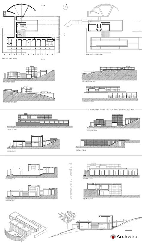 Koshino House, Ashiya, Hyogo Japan (1979-81) | Tatao Ando | Archweb 2D Tadao Ando Koshino House, Koshino House Tadao Ando, Tadao Ando Plan, Tadao Ando House, Koshino House, Tadao Ando Architecture, Hyogo Japan, Office Floor Plan, Romanesque Architecture