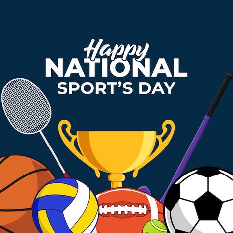 National sport day design template International sport design vector Sports Day Banner Design, National Sport Day, Sports Day Banner, Sports Day Poster, Background For Banner, Orange Grunge, National Sports Day, Sport Design, Sports Day