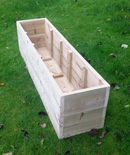 Large Wooden Window Box/Garden Planter/Raised Bed (150cm / 5ft Long x 30cm / 12" high) Delivered fully assembled with FAST DELIVERY Raised Bed Herb Garden, Large Wooden Planters, Bed Window, Window Box Garden, Planter Window, Raised Garden Planters, Decking Screws, Box Garden, Trough Planters