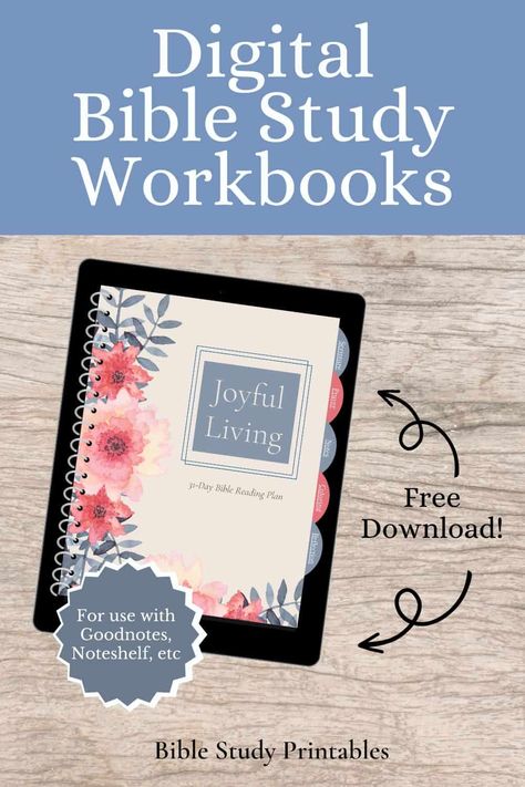 Digital Bible study workbooks and journals are a great way to dive into Scripture each day. The best part is you don't need printer ink and paper! Simply import them into your Ipad or tablet and dive into your Bible study time! Bible Digital Journaling, Bible Study Workbook, Bible Study Templates Free Printables, Bible Study Notes Free Printable, Digital Bible Journaling Ipad, Bible Journal Template, Free Bible Study Printables, Tablet Aesthetic, Digital Bible Study