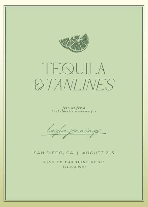 Tequila and Tanlines Bachelorette Invitation Itinerary Template, Boho 5x7 Canva Design, Tulum Bachelorette, Cabo Bachelorette, Casamigos - Etsy Havasu Bachelorette Party, Bachelorette Invitations Template, Bachelorette Themes Mexico, Bachelorette Casamigos, Tequila And Tan Lines Bachelorette, Tulum Bachelorette Theme, Bach Party Themes Bachelorette Weekend, Tequila Bachelorette Theme, Cabo Bachelorette Theme