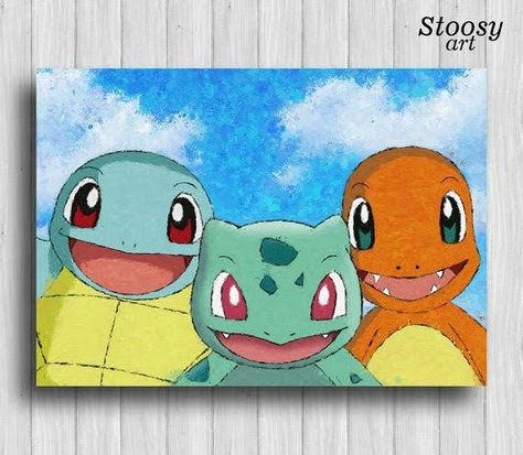 Pokemon Nursery, Pokémon Crafts, Disney Canvas Paintings, Pokemon Painting, Emoji Drawings, Canvas Drawing, Small Canvas Paintings, Flower Painting Canvas, Painting Canvases