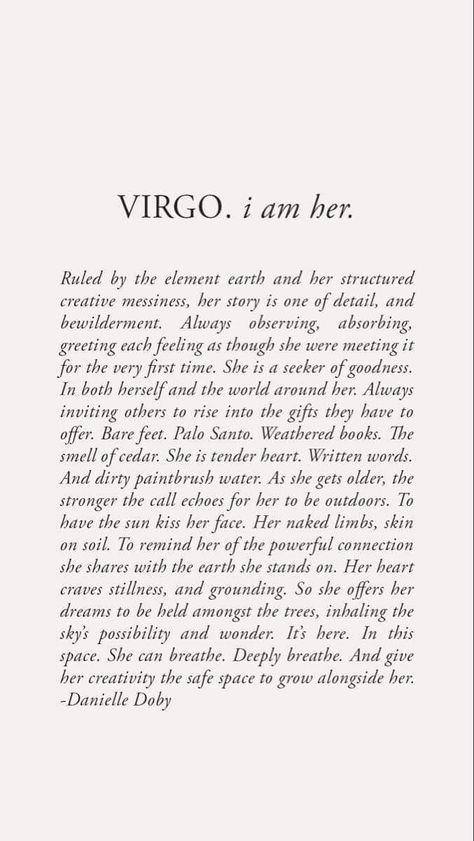 Virgo I Am Her, Virgo Poems, Danielle Doby, Astrology Prints, Virgo Things, Weather Books, I Am Her, Aquarius Aesthetic, Return To Sender