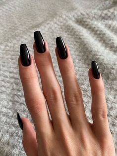 About Heart, Black Acrylic Nails, Gothic Nails, Easy Nails, Black Nail Polish, Ballerina Nails, Nail Swag, Black Nail, Nailed It