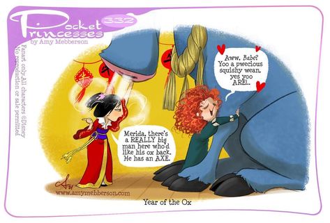 Pocket Princesses on Instagram: “Pocket Princesses 332: Year of the Ox (yup, we’re back!) #pocketprincesses #pocketprincess #paulbunyan (No reposting or uploading to other…” Amy Mebberson, Pocket Princess Comics, Disney Princess Comics, Pocket Princess, Disney Princess Cartoons, Pocket Princesses, Disney Theory, Disney Memes, Disney Kids