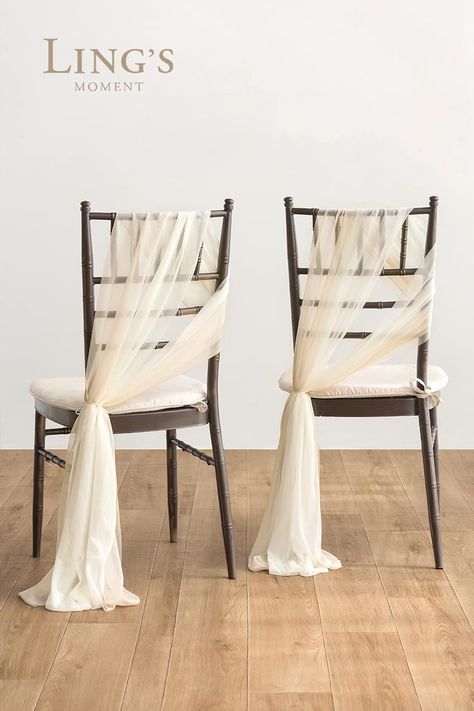 Amazon.com: Ling's Moment Dusty Rose & Cream Chair Sashes for Wedding 16pcs (Set of 8) Chiffon Chair Covers Wedding Aisle Decorations for Ceremony, Party, Banquet : Home & Kitchen Aisle Chair Decor, Wedding Chair Sashes, Aisle Decorations, Party Chairs, Chair Bows, Wedding Chair Decorations, Chair Sash, Draping Fabric, Chair Decor