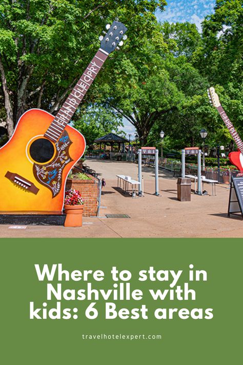 What is the best neighborhood to stay in Nashville with kids? In this post, I will help you to find the best areas to stay in Nashville for families with children of all ages, and the best family-friendly hotels in Nashville for all budgets. Nashville For Families, Things To Do With Kids In Nashville, Nashville Family Vacation, Nashville For Kids, Nashville Tennessee Hotels, Where To Stay In Nashville, Nashville With Kids, Best Nashville Hotels, Nashville Kids