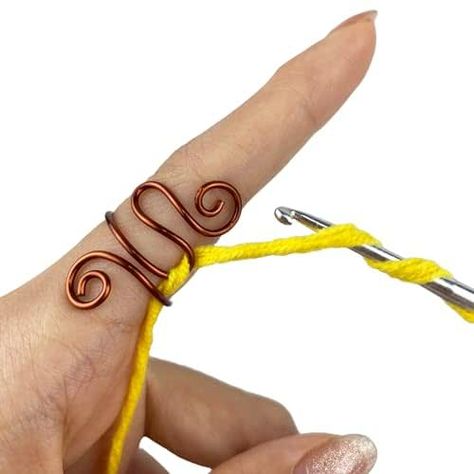 Handmade Crochet Tension Ring For Finger, Left Handed, Right Handed Zig Zag Ring, Yarn Tension Ring For Crochet, Crochet Gifts For Crocheters, Christmas, Birthday Gift For Crochet Lovers, Knitters Diy Yarn Ring, Crochet Tension Ring Diy, Crochet Tension Ring, Yarn Tension Ring, Yarn Ring, Angels Crochet, Crochet Tension, Zig Zag Ring, Crochet Ring