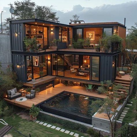 Beach Shipping Container Homes, Container House Design Large, Two Storey Container Home, Modern Storage Container Home, Container Home Mansion, Courtyard Container Home, Japanese Container Home, Underground Container Homes, Industrial Container Home