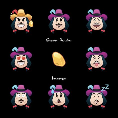 Governor Ratcliffe [as an emoji (x8)] (Drawing by Disney) #Pocahontas Governor Ratcliffe, Disney Emojis, Disney Emoji Blitz, Disney Emoji, Disney Pocahontas, Disney Pictures, Pocahontas, Disney Pixar, Pixar