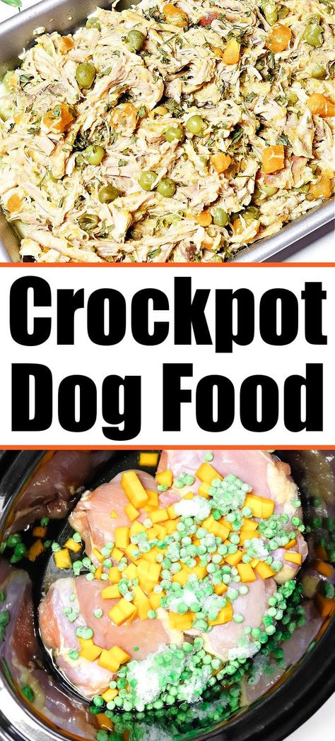 Homemade Crockpot dog food recipe is here. Easy dump and go meal for puppies with chicken and vegetables or beef. Healthy protein packed. Crockpot Chicken And Rice For Dogs, Dog Crock Pot Meals, Homemade Dog Food Slow Cooker, High Protein Dog Treat Recipes, Easy Crockpot Dog Food, Dog Food In Crockpot, Diet Dog Food Recipes, Homemade Dog Food Crockpot Chicken, Crock Pot Dog Food Recipes Slow Cooker