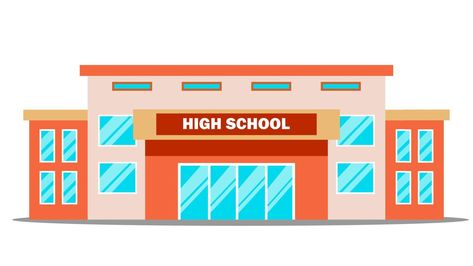 High School Building Vector. Classic. Isolated Flat Cartoon Illustration High School Building, Education Illustration, Building Vector, Father's Day Message, Cartoon Building, Frank Martin, School Illustration, School Cartoon, An Education