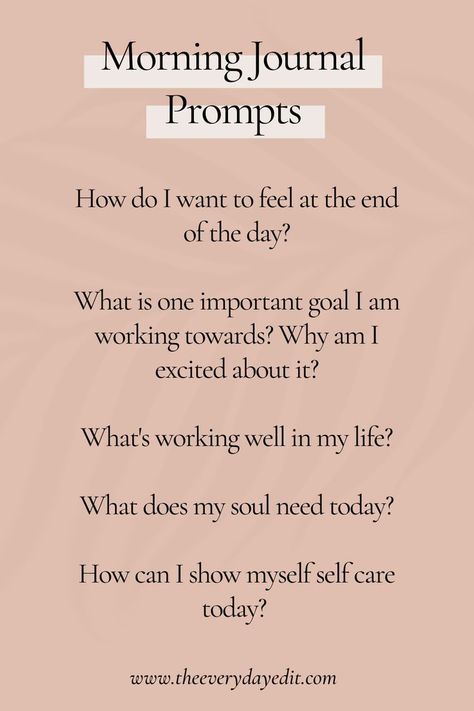 Start your journaling practice by trying some morning journal prompts that set you up for the day, continue your personal development journey and fill your day with positivity. #journalprompts #journaling #howtojournal #morningroutine #morningjournaling How Should I Start My Journal, Journaling Prompts To Start The Day, Daily Affirmation Journal Prompts, Journal Prompts For Work, Daily Journal Quotes, Daily Journal Set Up Ideas, Journal Prompts For A Good Day, Journal Prompts For When You Wake Up, Journal Prompts Affirmations