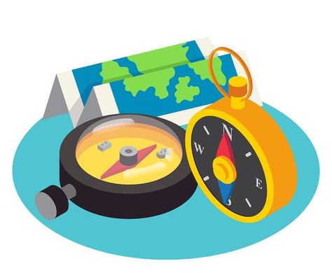 Compass Cartoon, Compass Illustration, The Compass, Cartoons Png, Prop Styling, Learning Arabic, Cartoon Icons, Survival Kit, Grade 1