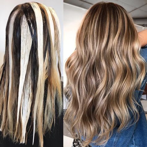 KELLY MASSIAS on Instagram: “Braking up the blonde. I love a good tone down!! Paint- @oligopro @redken . . . #kellymassiashair @lift.hair #lifthair #hairoftheday…” Level 7 Hair, Level 7 Hair Color, Kevin Murphy Hair Products, Hair Color Swatches, Bonded Hair Extensions, Extensions Clip In, Ladies Hair, Level 7, Hair Color Techniques