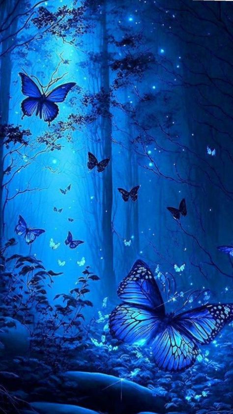 Blue Butterfly Background, Butterfly Screen Saver, Blue Butterfly Aesthetic, Fantasy Butterfly, Beautiful Butterfly Pictures, Blue Butterfly Wallpaper, Glittery Wallpaper, Iphone Wallpaper Stills, Pretty Wallpapers Tumblr