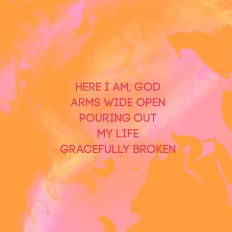 "Gracefully Broken" ~ Matt Redman Gracefully Broken, Broken Lyrics, Christian Music Lyrics, Gospel Song Lyrics, Christian Music Videos, Amazing Songs, Christian Bible Quotes, Christian Artists, Gospel Song