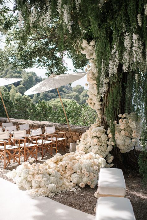 A Fairytale Wedding at Belmond La Residencia, Mallorca ~ WedLuxe Media Palmas, Mallorca Wedding Ideas, European Wedding Decor, European Wedding Aesthetic, Wedding Landscape, Elopement Aesthetic, Mallorca Wedding, Bohemian Princess, Wedding Extras