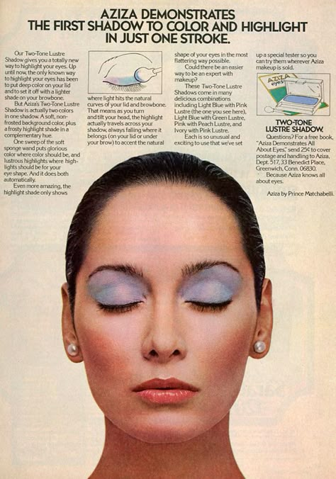 1970s Makeup Tutorial, 80s 90s Makeup, Disco Moodboard, 70s Make Up, Light Summer Makeup, Porcelain Mask, 1970s Makeup, Vintage Makeup Ads, Vintage Beauty Ads