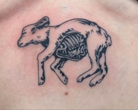 Lamb Tattoo, Skeleton Tattoo, Funky Tattoos, Sick Tattoo, Tattoo Portfolio, Dream Tattoos, Black Ink Tattoos, Dope Tattoos, Skin Art