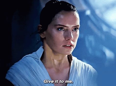 Star Wars Rey GIF - StarWars Rey GiveItToMe - Discover & Share GIFs Space Balls, Kylo Rey, Rey Skywalker, Kylo Ren And Rey, Ben Solo, Star Wars Kylo Ren, Star Wars Love, Stars Wars, Rey Star Wars